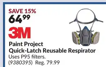Princess Auto Paint Project Quick-Latch Reusable Respirator offer