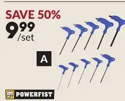 Princess Auto POWERFIST 10 pc T-Handle Hex Key Sets Metric: 2 to 10 mm offer