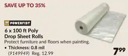 Princess Auto 6 x 100 ftPoly Drop Sheet Rolls offer