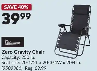 Princess Auto Zero Gravity Chair offer