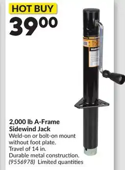 Princess Auto 2,000 lb A-Frame Sidewind Jack offer