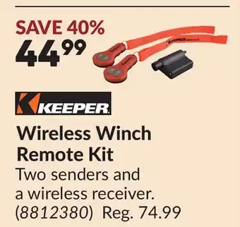 Princess Auto Wireless Winch Remote Kit offer
