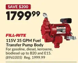 Princess Auto 115V 35 GPM Fuel Transfer Pump Body offer