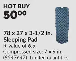 Princess Auto 78 x 27 x 3-1/2 in. Sleeping Pad offer
