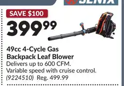 Princess Auto 49cc 4-Cycle Gas Backpack Leaf Blower offer
