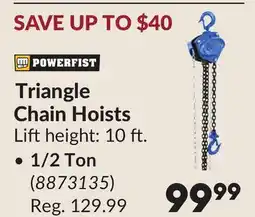 Princess Auto Triangle Chain Hoists, 1/2 Ton offer