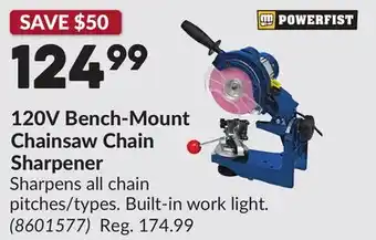 Princess Auto 120V Bench-Mount Chainsaw Chain Sharpener offer