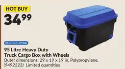 Princess Auto 95 Litre Heavy Duty Truck Cargo Box with Wheels offer