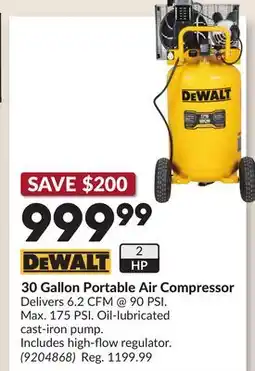 Princess Auto 30 Gallon Portable Air Compressor offer
