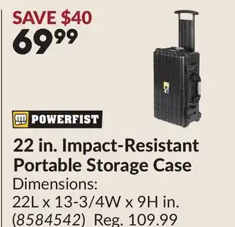 Princess Auto 22 in. Impact-Resistant Portable Storage Case offer