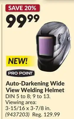Princess Auto Auto-Darkening Wide View Welding Helmet offer