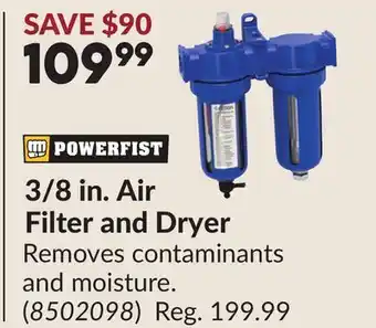 Princess Auto 3/8 in. Air Filter and Dryer offer