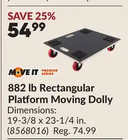 Princess Auto 882 lb Rectangular Platform Moving Dolly offer