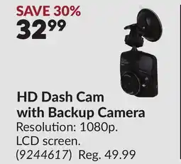 Princess Auto HD Dash Cam with Backup Camera offer