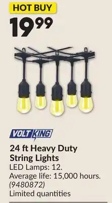 Princess Auto 24 ftHeavy Duty String Lights offer