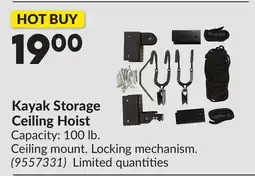Princess Auto Kayak Storage Ceiling Hoist offer