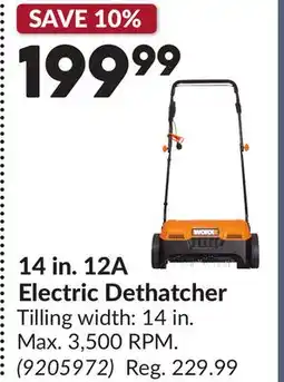 Princess Auto 14 in. 12A Electric Dethatcher offer