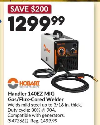 Princess Auto Handler 140EZ MIG Gas/Flux-Cored Welder offer