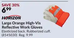 Princess Auto Large Orange High-Vis Reflective Work Gloves offer