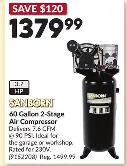 Princess Auto 60 Gallon 2-Stage Air Compressor offer
