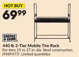 Princess Auto 440 lb 2-Tier Mobile Tire Rack offer