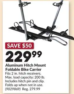 Princess Auto Aluminum Hitch Mount Foldable Bike Carrier offer