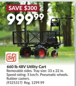 Princess Auto 660 lb 48V Utility Cart offer