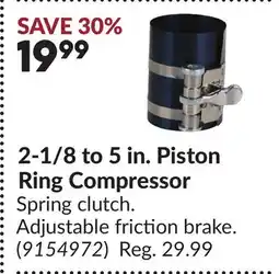 Princess Auto 2-1/8 to 5 in. Piston Ring Compressor offer