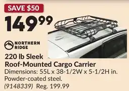 Princess Auto 220 lb Sleek Roof-Mounted Cargo Carrier offer
