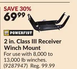 Princess Auto 2 in. Class III Receiver Winch Mount offer
