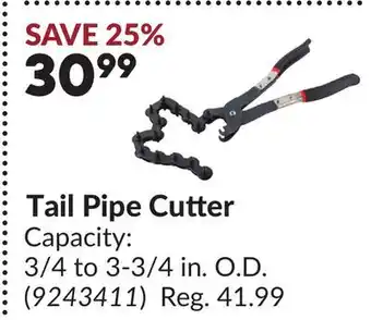 Princess Auto Tail Pipe Cutter offer