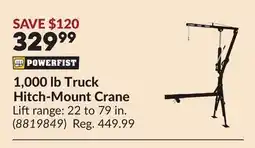 Princess Auto 1,000 lb Truck Hitch-Mount Crane offer