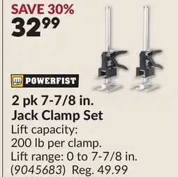 Princess Auto 2 pk 7-7/8 in. Jack Clamp Set offer