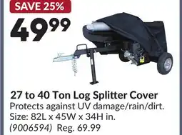 Princess Auto 27 to 40 Ton Log Splitter Cover offer