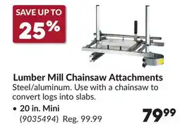 Princess Auto Lumber Mill Chainsaw Attachments 20 in. Mini offer