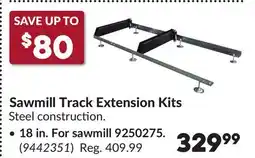 Princess Auto Sawmill Track Extension Kits, 18 in. For sawmill 9250275 offer