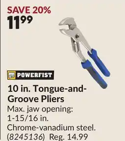 Princess Auto 10 in. Tongue-and- Groove Pliers offer