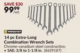 Princess Auto 14 pc Extra-Long Combination Wrench Sets offer