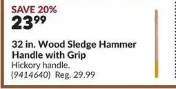 Princess Auto 32 in. Wood Sledge Hammer Handle with Grip offer
