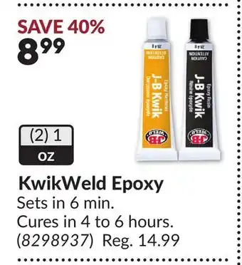 Princess Auto KwikWeld Epoxy offer