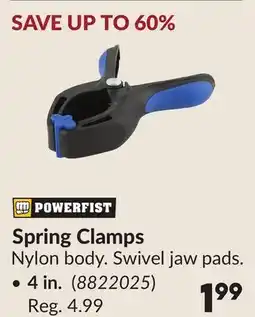 Princess Auto Spring Clamps offer