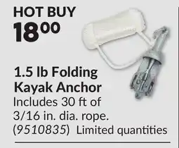 Princess Auto 1.5 lb Folding Kayak Anchor offer