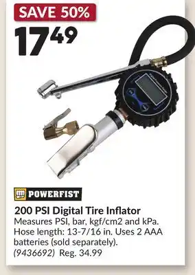 Princess Auto 200 PSI Digital Tire Inflator offer