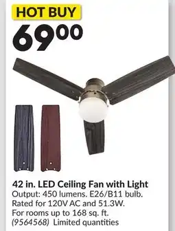 Princess Auto 42 in. LED Ceiling Fan with Light offer