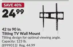 Princess Auto 42 to 90 in. Tilting TV Wall Mount offer
