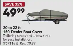 Princess Auto 20 to 22 150-Denier Boat Cover offer