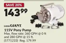 Princess Auto 115V Pony Pump offer