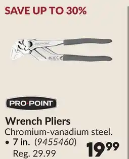 Princess Auto Wrench Pliers offer