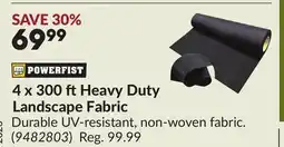 Princess Auto 4 x 300 ft Heavy Duty Landscape Fabric offer