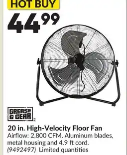 Princess Auto 20 in. High-Velocity Floor Fan offer